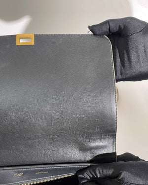 Celine Tri-Color Suede and Leather Medium Trapeze Shoulder Bag-20
