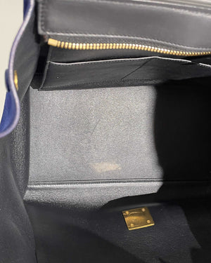 Celine Tri-Color Suede and Leather Medium Trapeze Shoulder Bag-25