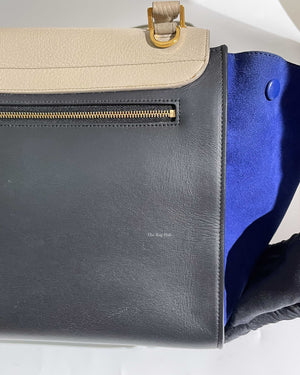 Celine Tri-Color Suede and Leather Medium Trapeze Shoulder Bag-32