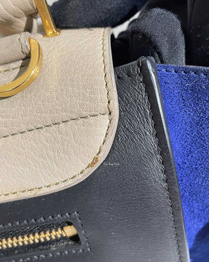 Celine Tri-Color Suede and Leather Medium Trapeze Shoulder Bag-33