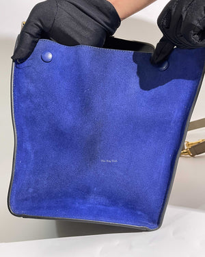 Celine Tri-Color Suede and Leather Medium Trapeze Shoulder Bag-34