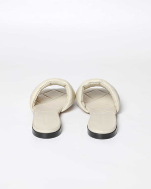 Bottega Veneta Beige Quilted Leather Lido Flat Slides Size 41