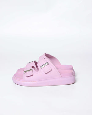 Alexander McQueen Purple Rubber Oversized Slides 40