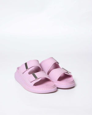 Alexander McQueen Purple Rubber Oversized Slides 40