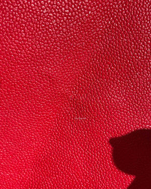 Chanel Red Chevron Caviar Old Medium Le Boy GHW