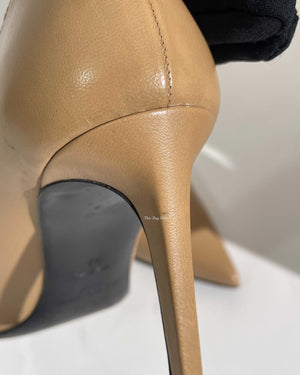 Saint Laurent Nude Leather Paris Pumps Size 37