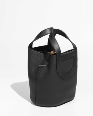 Hermes Noir Taurillon Clemence/Swift In-The-Loop 18 Handbag GHW