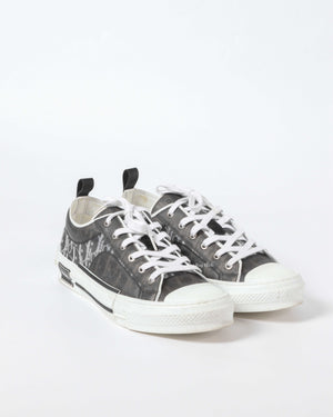 Dior Black/White Oblique Canvas Transparent B23 Low Top Sneakers Size 44-2