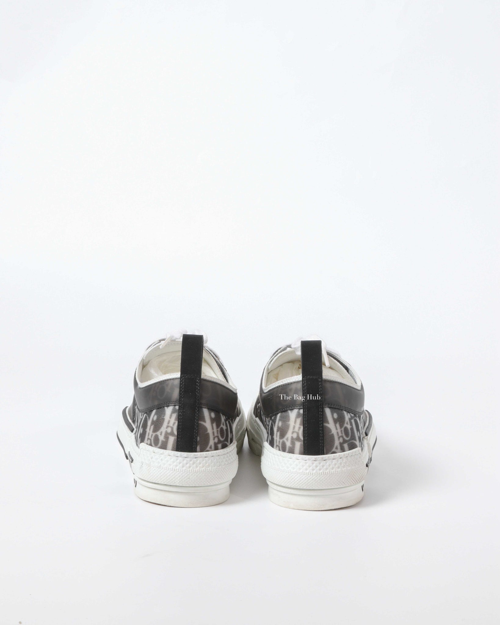 Dior Black/White Oblique Canvas Transparent B23 Low Top Sneakers Size 44-7