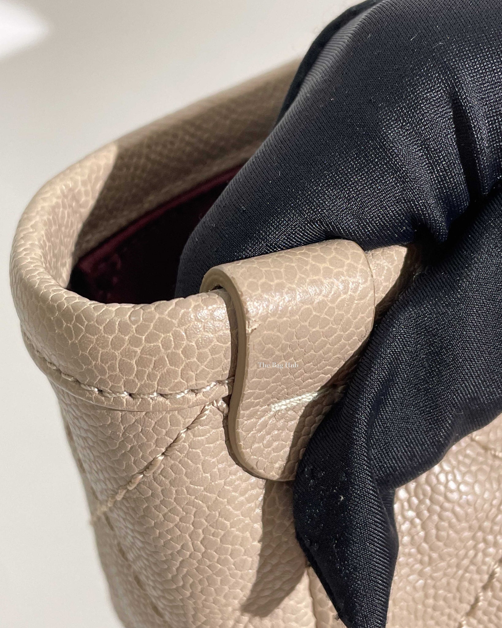 Chanel Caviar Beige Matelasse Wild Stitch Chain Tote Bag