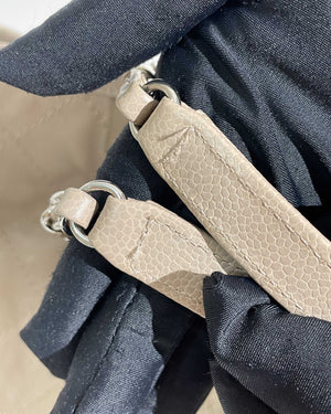 Chanel Caviar Beige Matelasse Wild Stitch Chain Tote Bag
