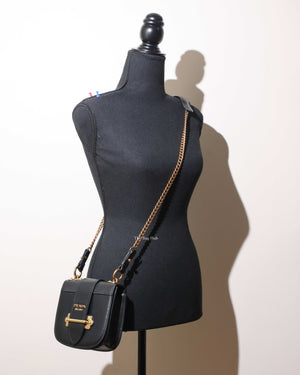 Prada Nero City Calf Saffiano Pionniere Cahier Bag 1BH056f