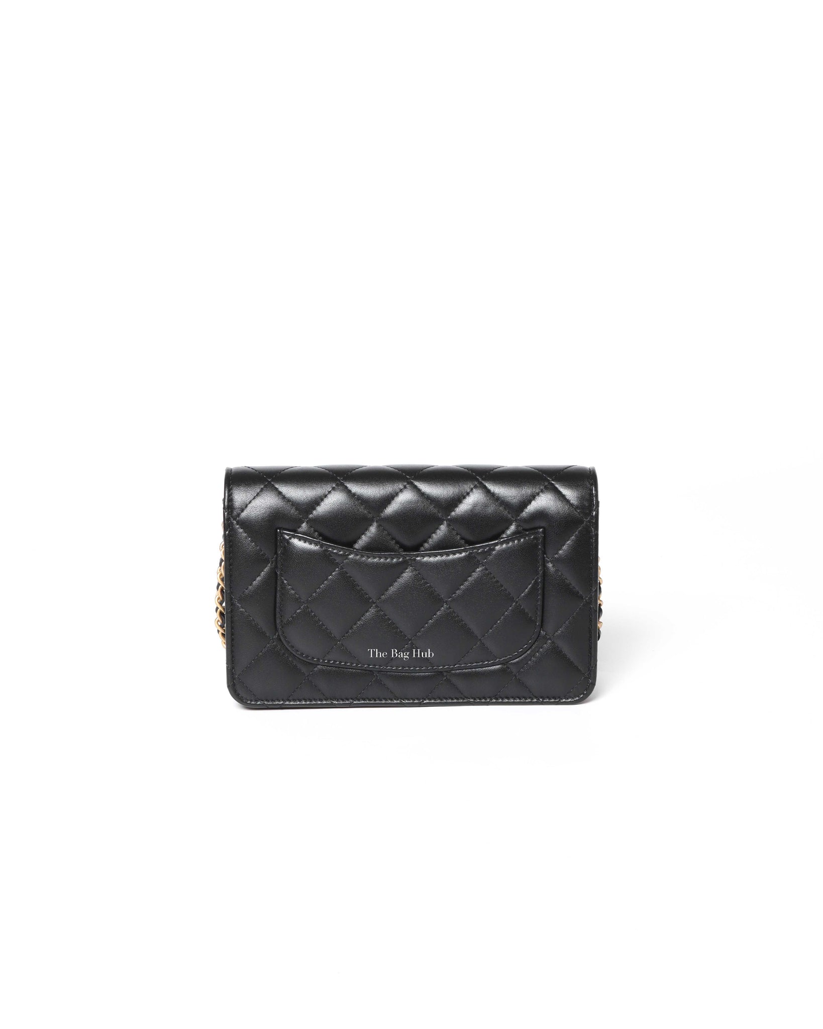 Chanel Black Lambskin Resin Quilted CC Heart WOC GHW