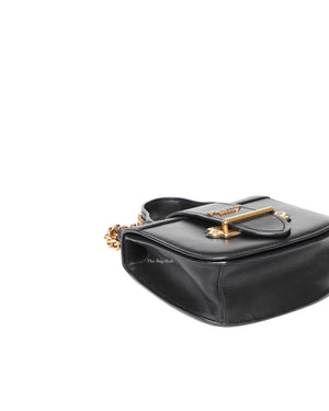 Prada Nero City Calf Saffiano Pionniere Cahier Bag 1BH056f