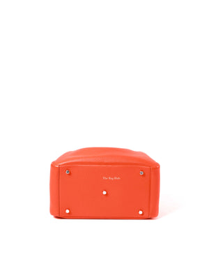 Hermes Orange Clemence Lindy 30 Bag SHW-6