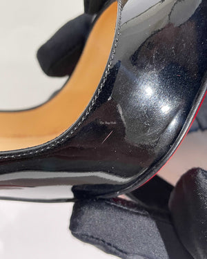 Christian Louboutin Black Patent So Kate 120 Pumps Size 37