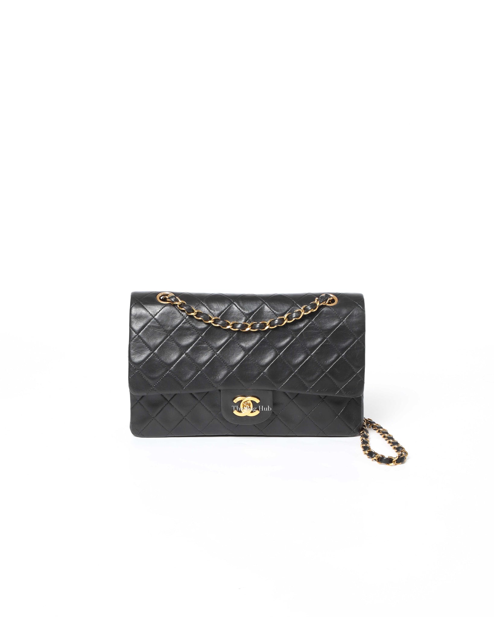 Chanel Vintage Single Flap bag in black leather - Second Hand / Used –  Vintega