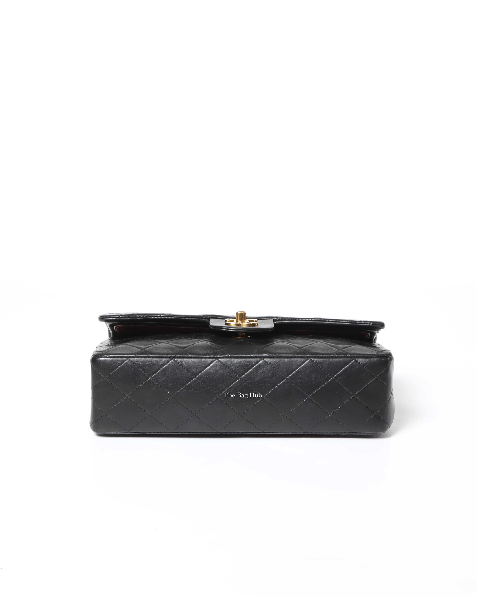 Chanel Black Lambskin Vintage Classic Medium Double Flap Bag GHW
