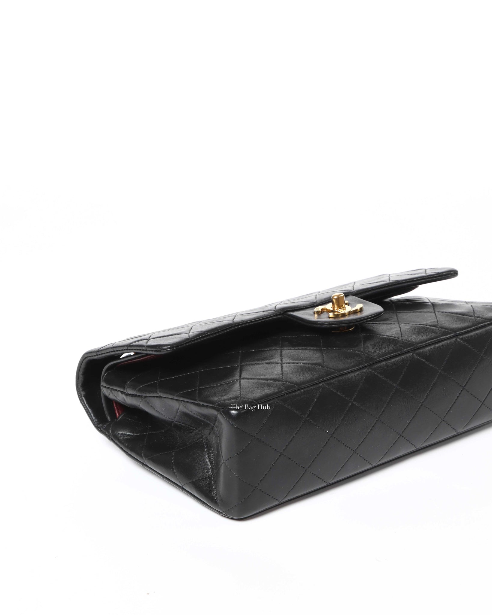 Chanel Black Lambskin Vintage Classic Medium Double Flap Bag GHW