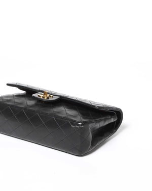 Chanel Black Lambskin Vintage Classic Medium Double Flap Bag GHW