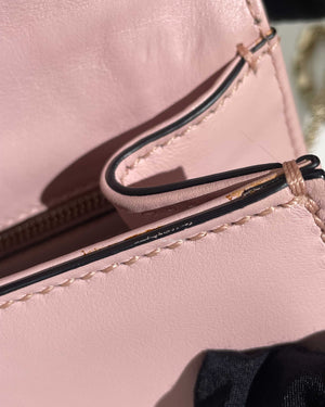 Valentino Garavani Pink Leather Rockstud Glam Lock Small Flap Bag