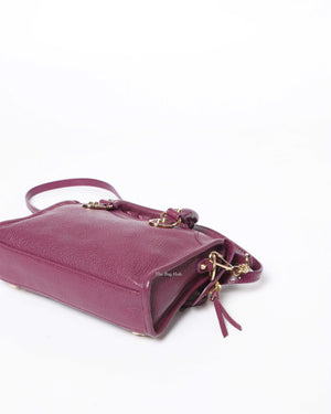 Balenciaga Maroon Nano City Metallic Edge GHW - 10