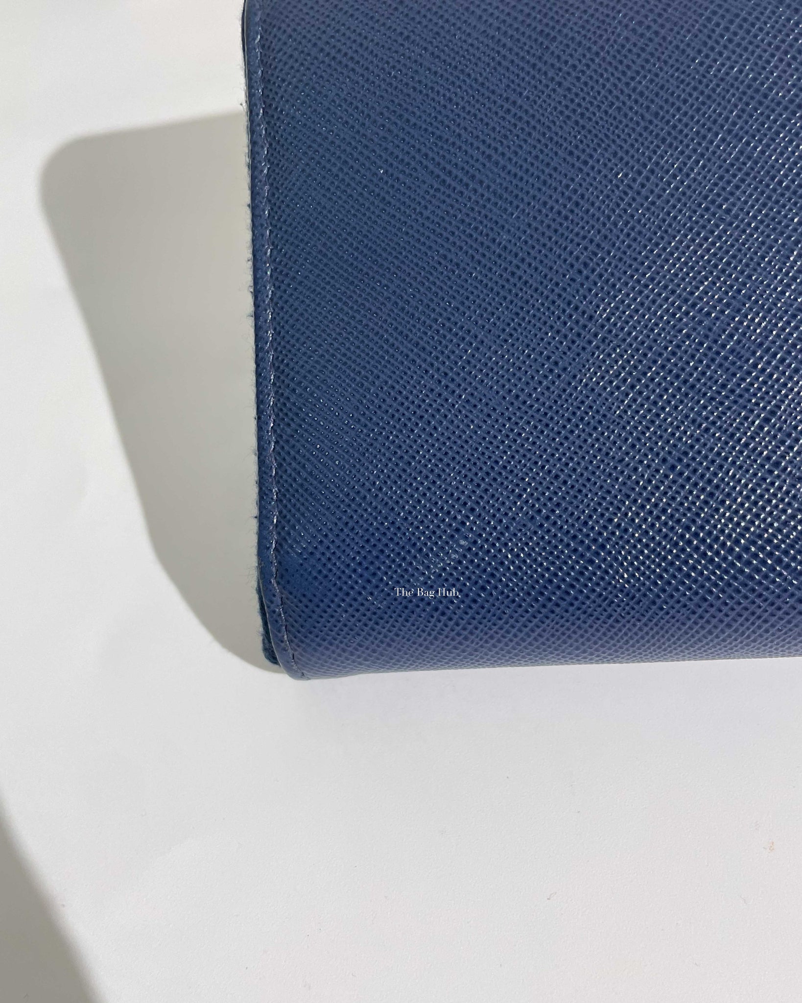 Prada Bluette Saffiano Long Zip Around Wallet 1M0506