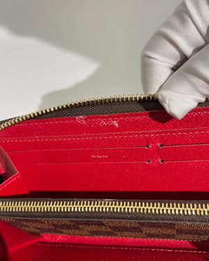 Louis Vuitton Damier Ebene & Cherry Clemence Wallet