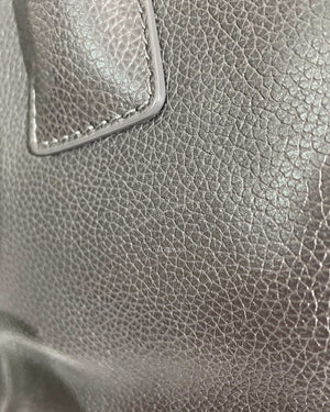 Chanel Dark Grey Small Cerf Tote Bag SHW