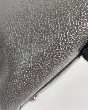 Chanel Dark Grey Small Cerf Tote Bag SHW