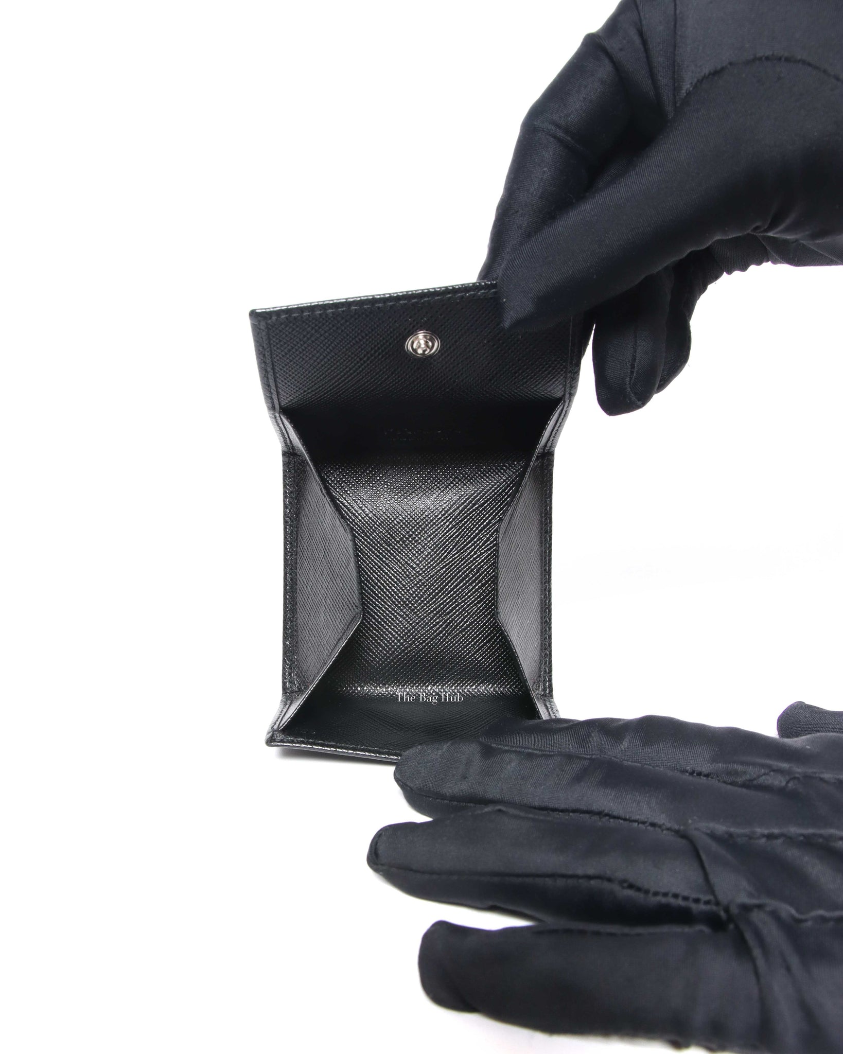 Prada Black Saffiano Leather Coin Purse - 11