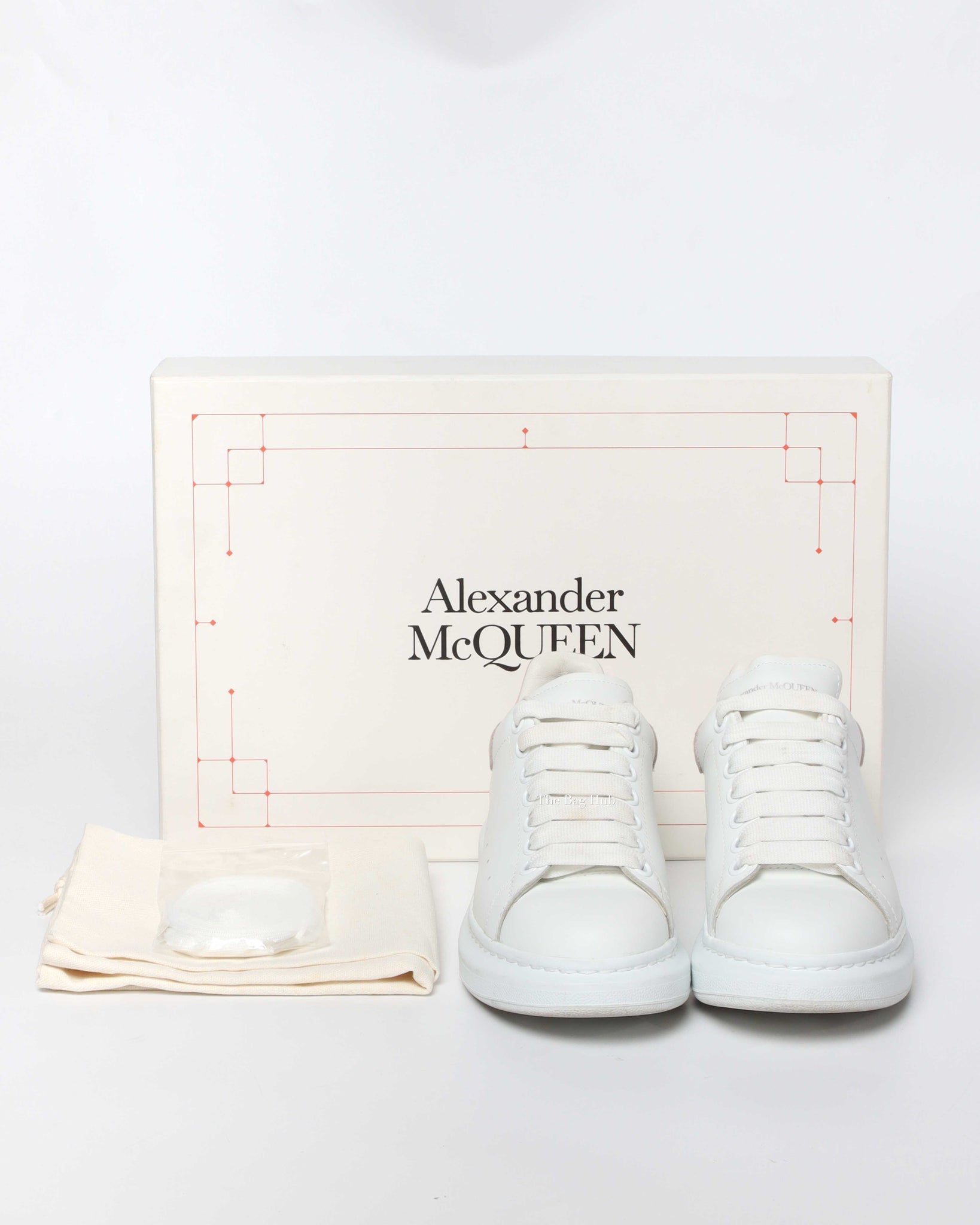 Alexander McQueen White & Pink Oversized Sneakers Size 37 - 9