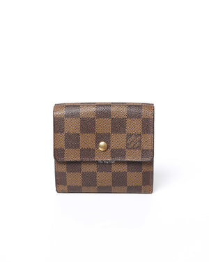 Louis Vuitton Elise Compact Damier Ebene Wallet Men