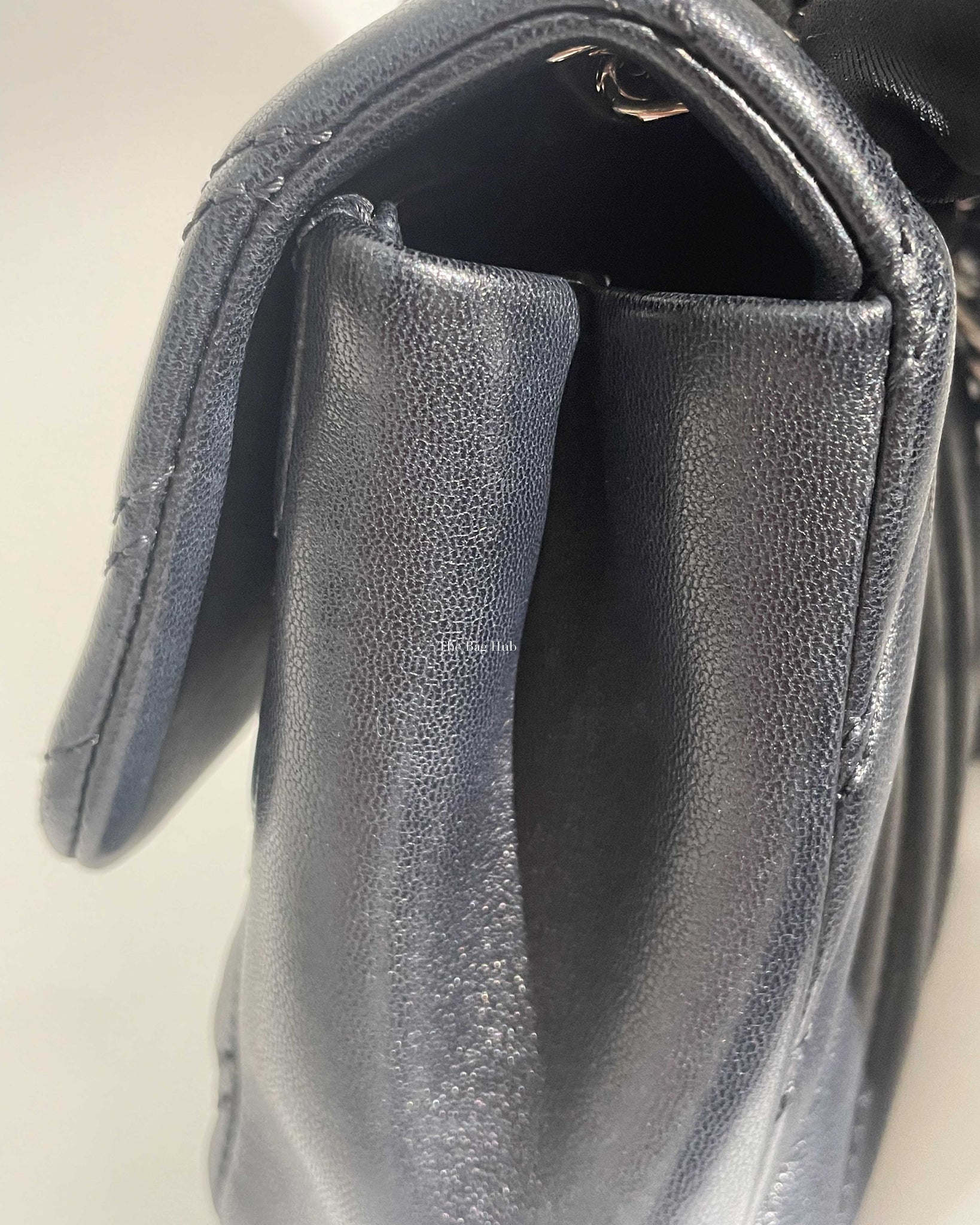 Chanel Black Chevron Medium Double Stitch Flap Bag SHW-23