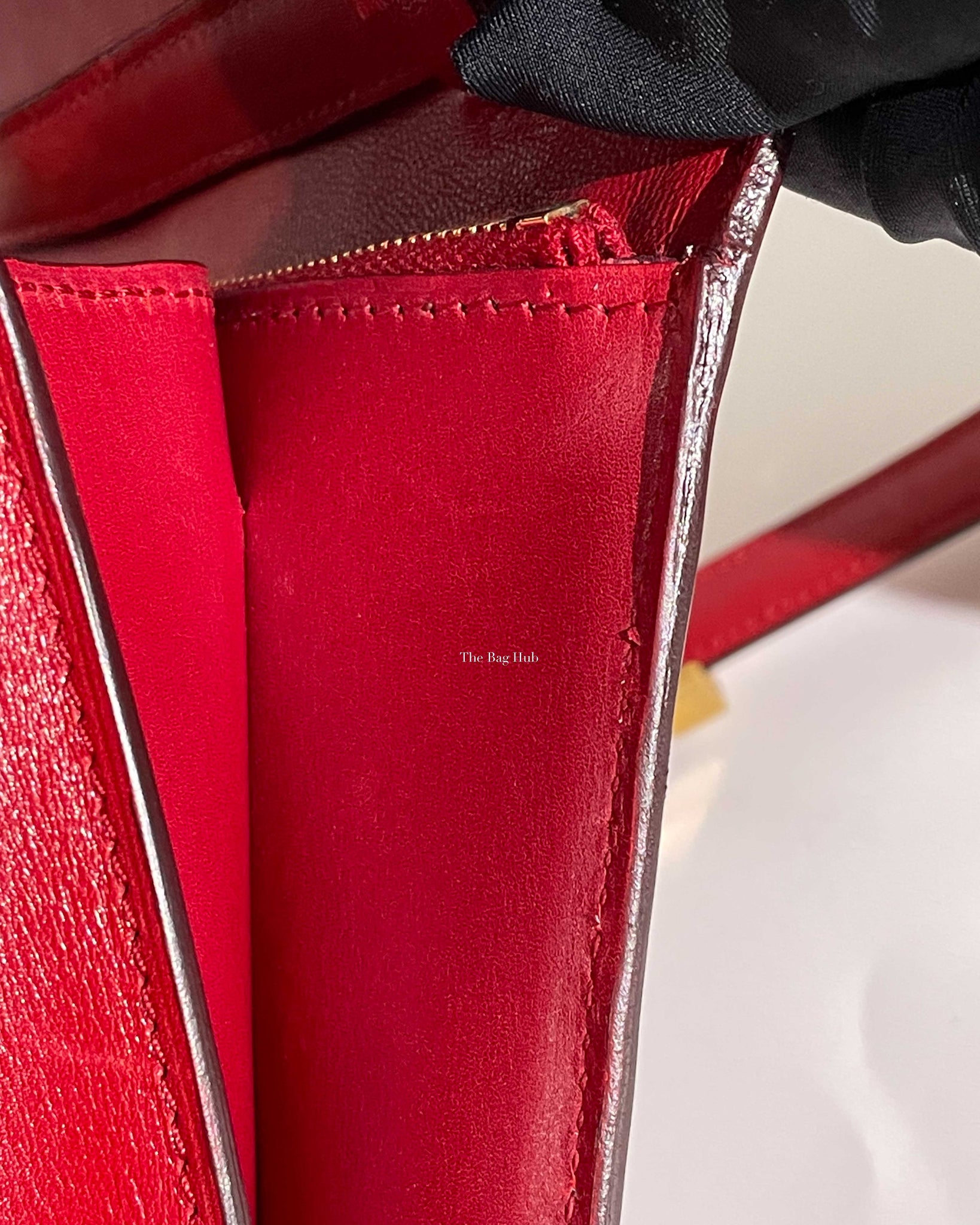 Celine Red Calfskin Leather Classic Medium Box Bag