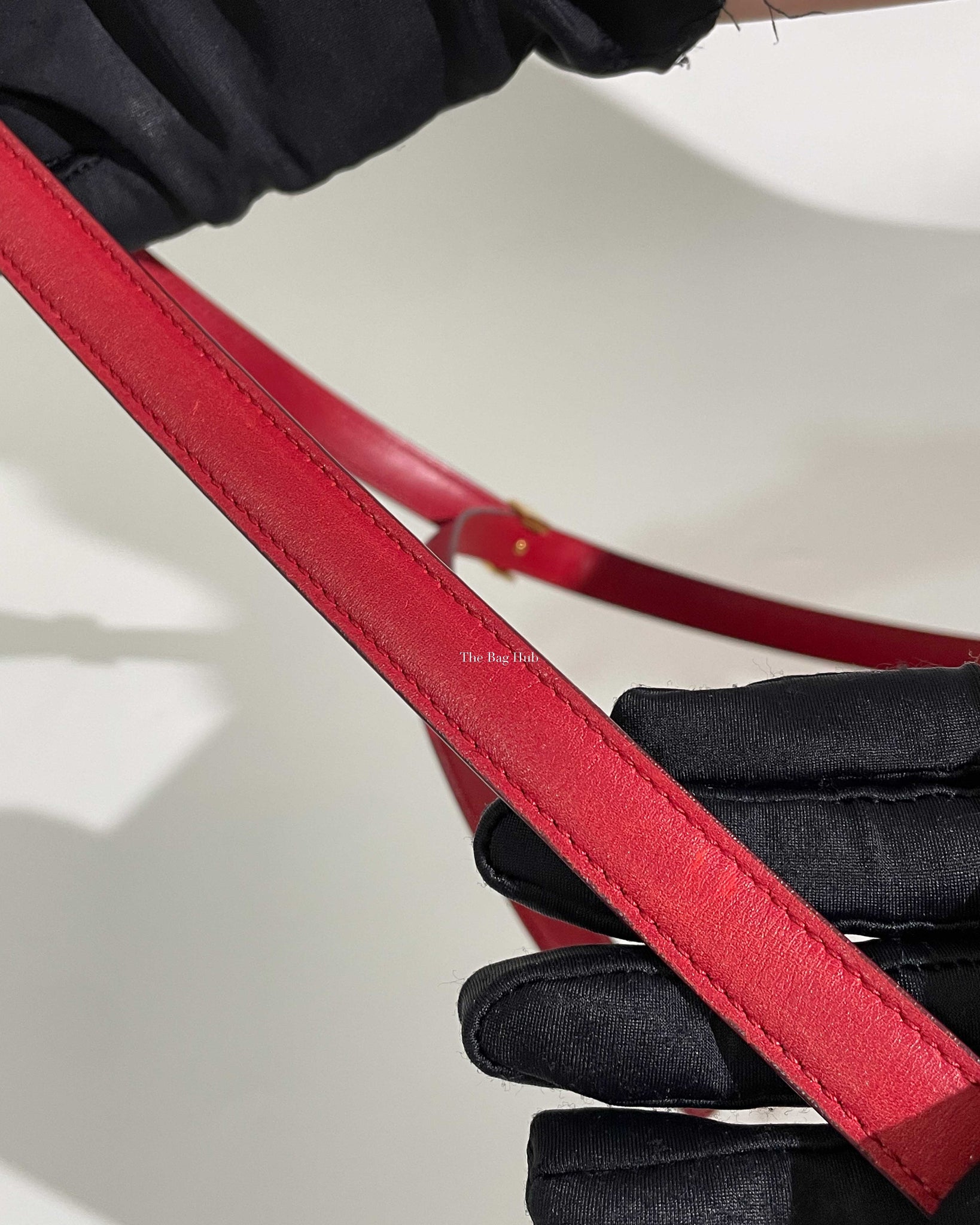 Celine Red Calfskin Leather Classic Medium Box Bag