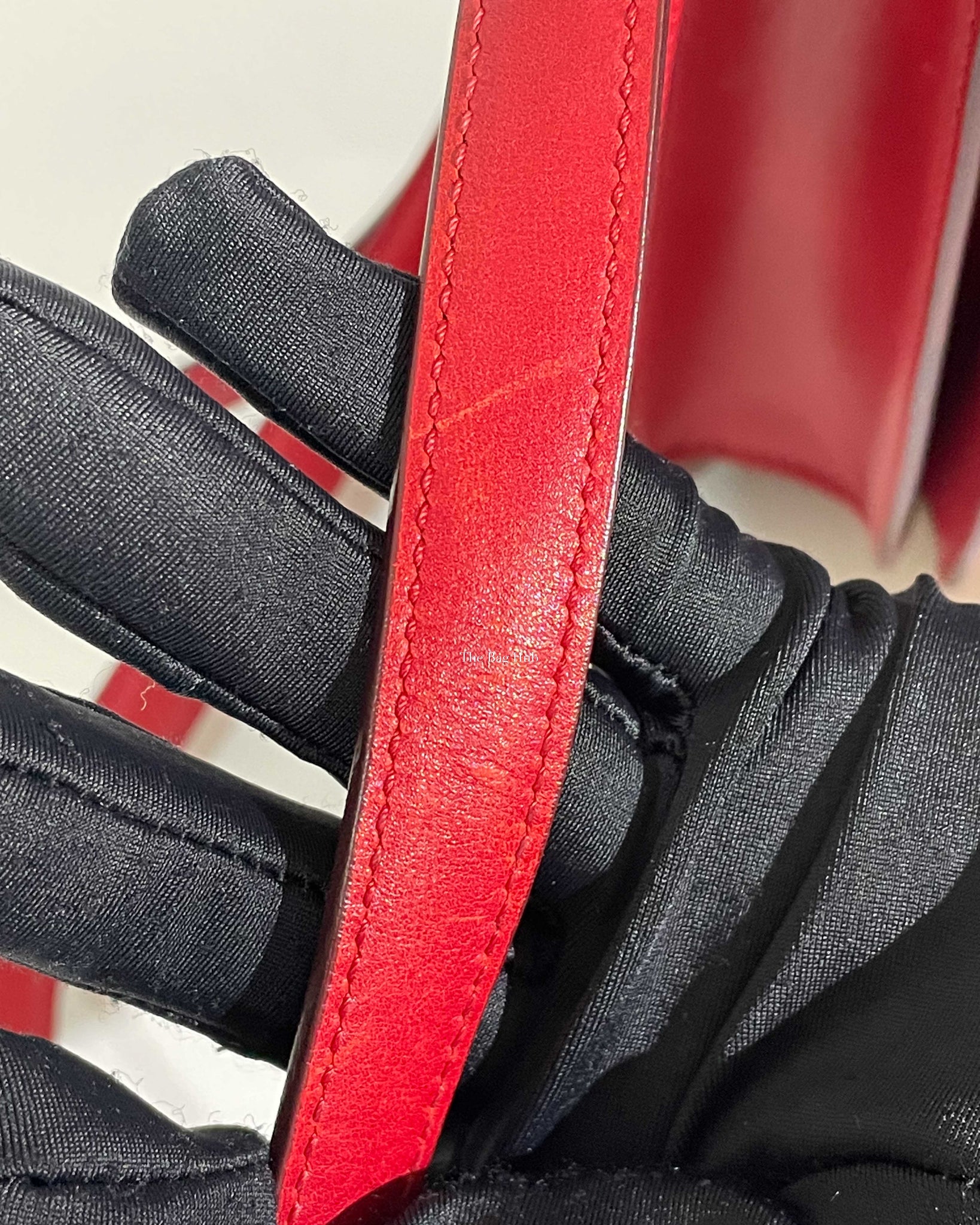 Celine Red Calfskin Leather Classic Medium Box Bag