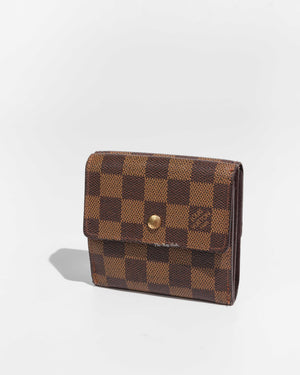 Louis Vuitton Elise Compact Damier Ebene Wallet Men