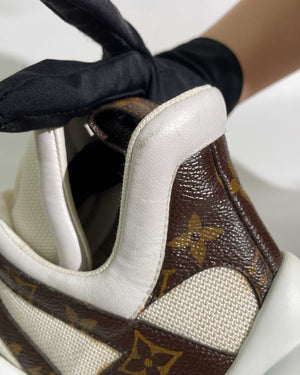 Louis Vuitton White/Brown Monogram Canvas And Leather Lace Up