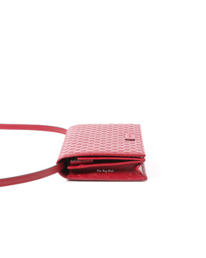 Gucci Red Microguccissima Wallet On Strap-4