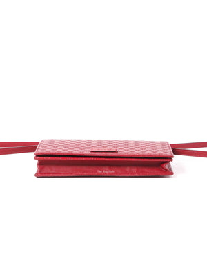 Gucci Red Microguccissima Wallet On Strap-6