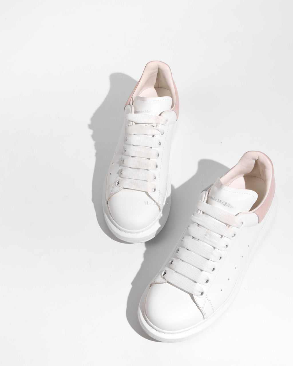 Alexander McQueen White & Pink Oversized Sneakers Size 37 - 1