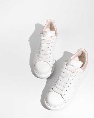 Alexander McQueen White Pink Oversized Sneakers Size 37