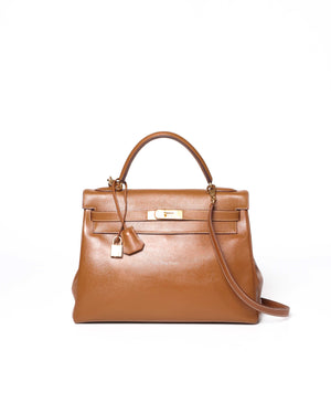 Hermes Gold Epsom Vintage Kelly 32 Bag GHW - 2
