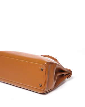 Hermes Gold Epsom Vintage Kelly 32 Bag GHW - 10