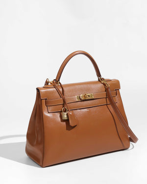 Hermes Gold Epsom Vintage Kelly 32 Bag GHW - 1