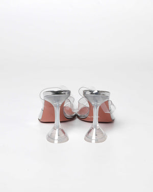 Amina Muaddi Transparent PVC Holli Glass Slingback Heels Size 37.5 - 6