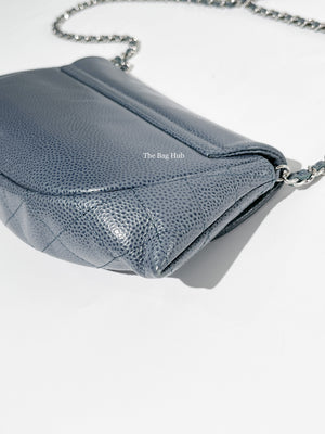 Chanel Light Blue Caviar Half Moon WOC SHW-9