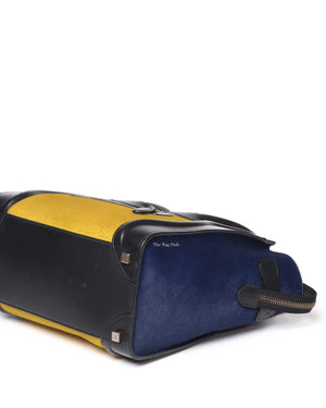 Celine Tri-Color Pony Hair And Leather Micro Luggage Tote Bag