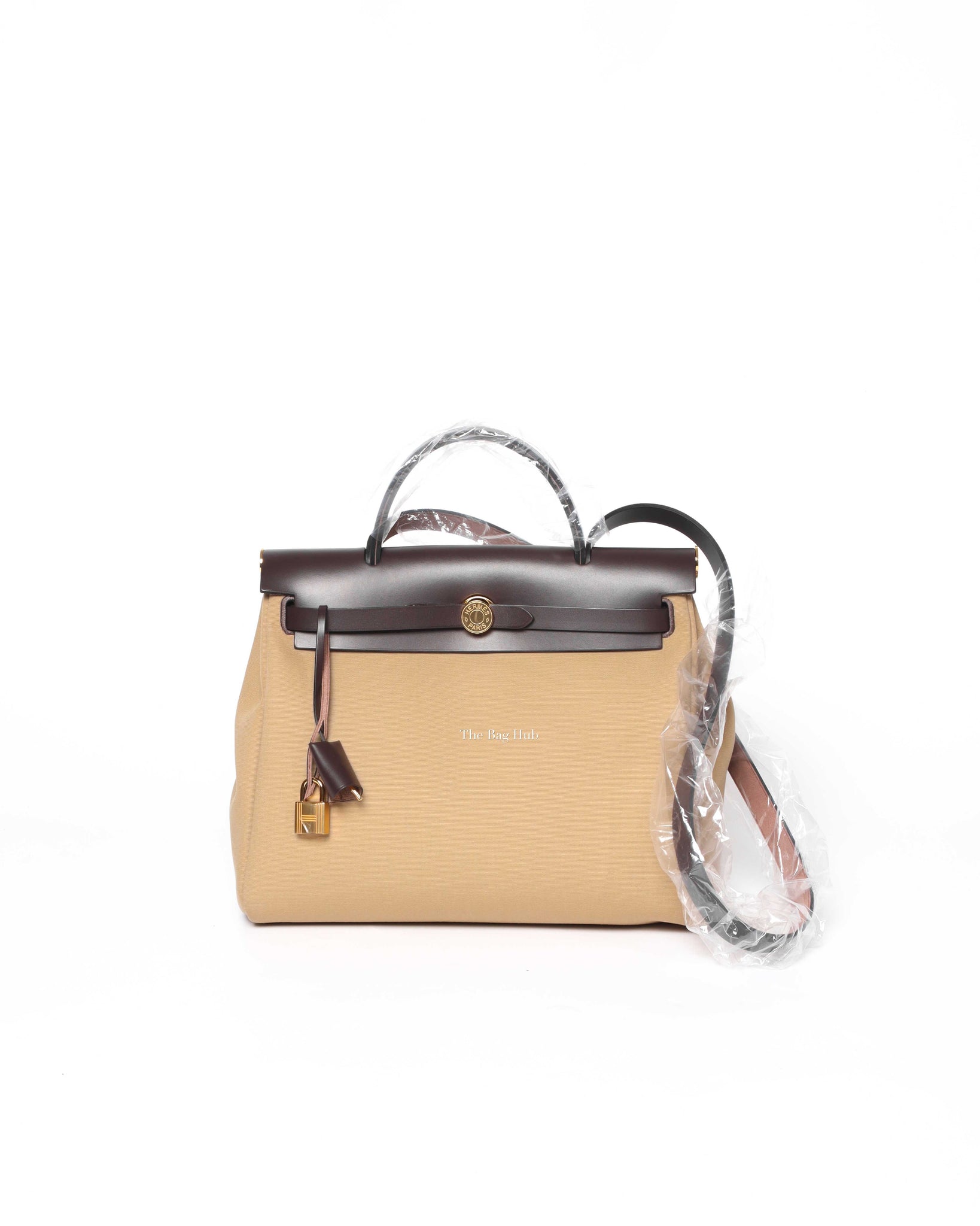 Hermes Herbag 31 In Trench And Ebene With Gold Hardware – Found Fashion